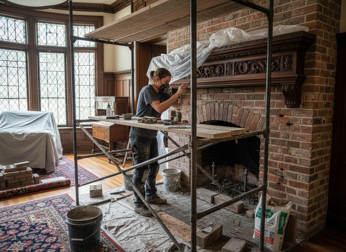 Chimney repair in Tremont Center
